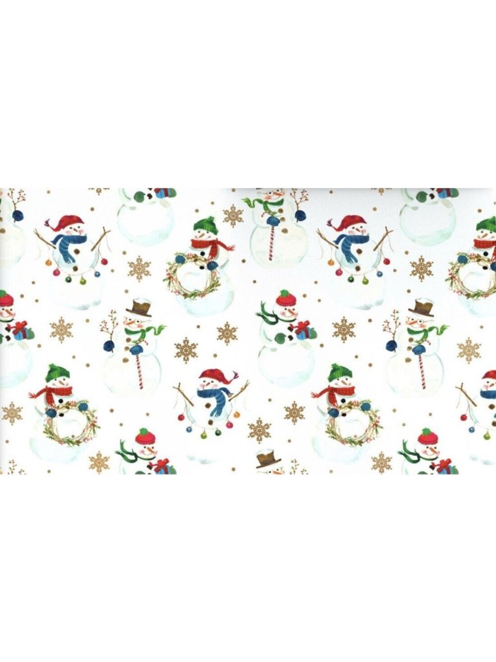 Hallmark Christmas Snowman On White Jumbo Roll Wrapping Paper 90 sq ft